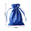 12 Pack 5"x7" Royal Blue Satin Drawstring Wedding Party Favor Gift Bags - Linen Luxes