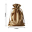 12 Pack 6"x9" Antique Gold Satin Wedding Party Favor Bags, Drawstring Pouch Gift Bags - Linen Luxes