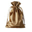 12 Pack 6"x9" Antique Gold Satin Wedding Party Favor Bags, Drawstring Pouch Gift Bags - Linen Luxes