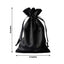 12 Pack 6"x9" Black Satin Drawstring Wedding Party Favor Gift Bags - Linen Luxes