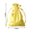 12 Pack 6"x9" Gold Satin Drawstring Wedding Party Favor Gift Bags - Linen Luxes