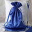 12 Pack 6"x9" Royal Blue Satin Wedding Party Favor Bags, Drawstring Pouch Gift Bags - Linen Luxes