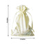 12 Pack 6"x9" Yellow Satin Drawstring Wedding Party Favor Gift Bags - Linen Luxes