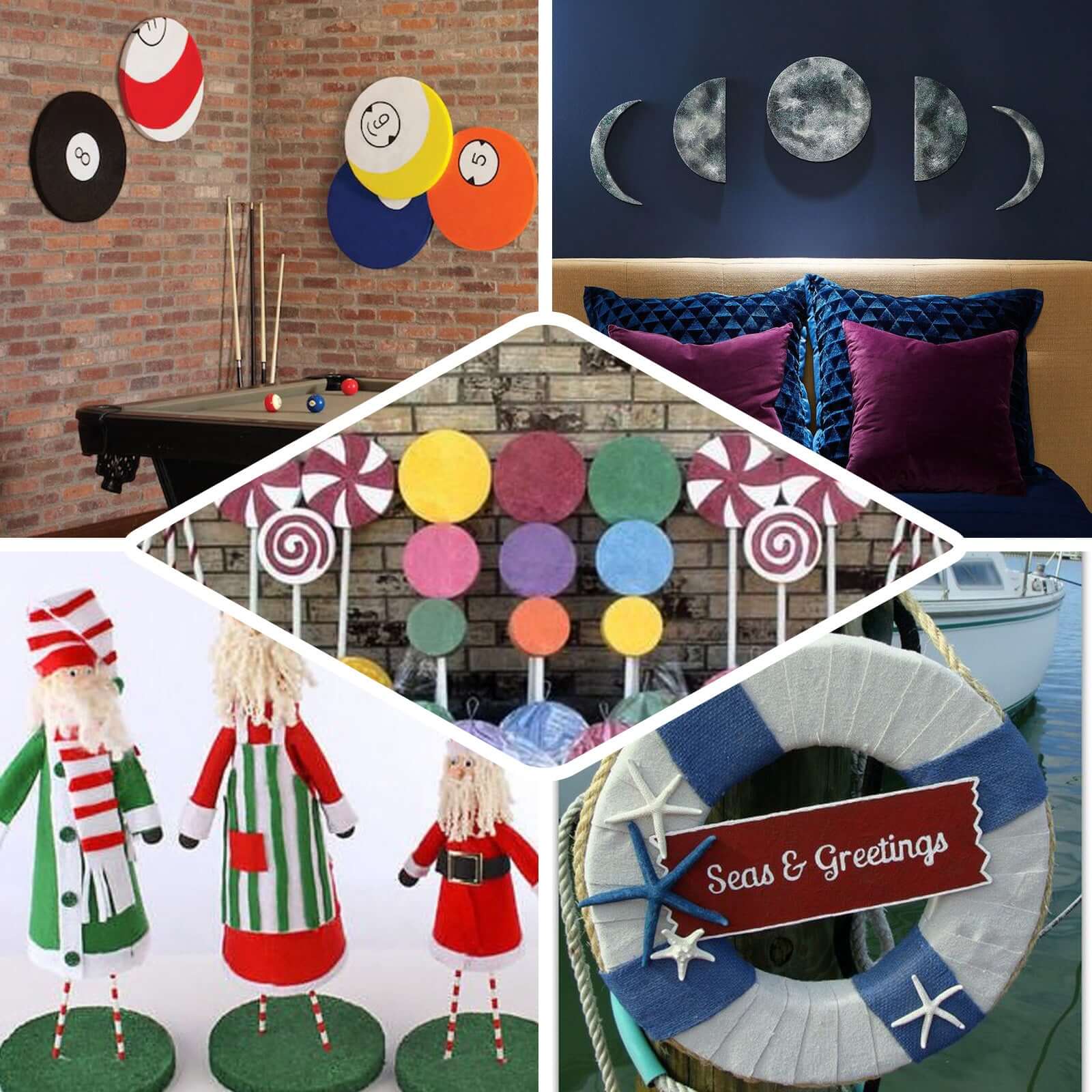 12 Pack 8" White StyroFoam Disc, DIY Polystyrene Foam Craft Supplies - Linen Luxes