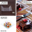 12 - Pack Appetizer Plates Mini Square Design Clear - Plastic Disposable Plates for Desserts 4" - Linen Luxes