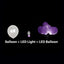 12 - Pack Balloon Lights Bullet Design Purple - Waterproof LED Centerpiece Filler Lights - Linen Luxes