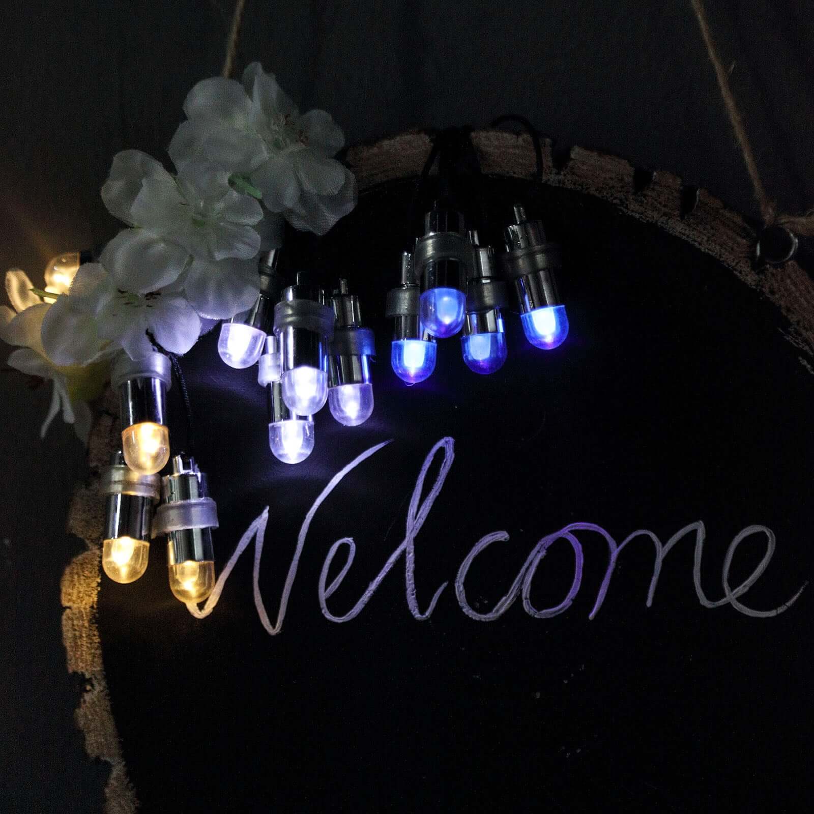 12 - Pack Balloon Lights Bullet Design White - Waterproof LED Centerpiece Filler Lights - Linen Luxes