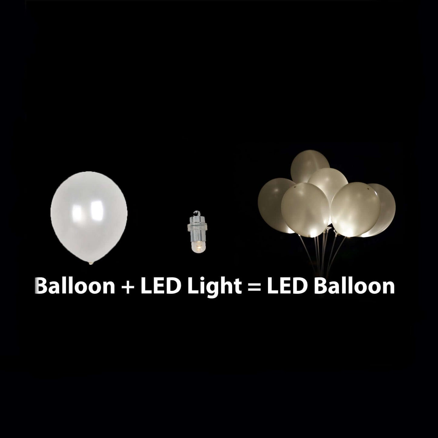 12 - Pack Balloon Lights Bullet Design White - Waterproof LED Centerpiece Filler Lights - Linen Luxes