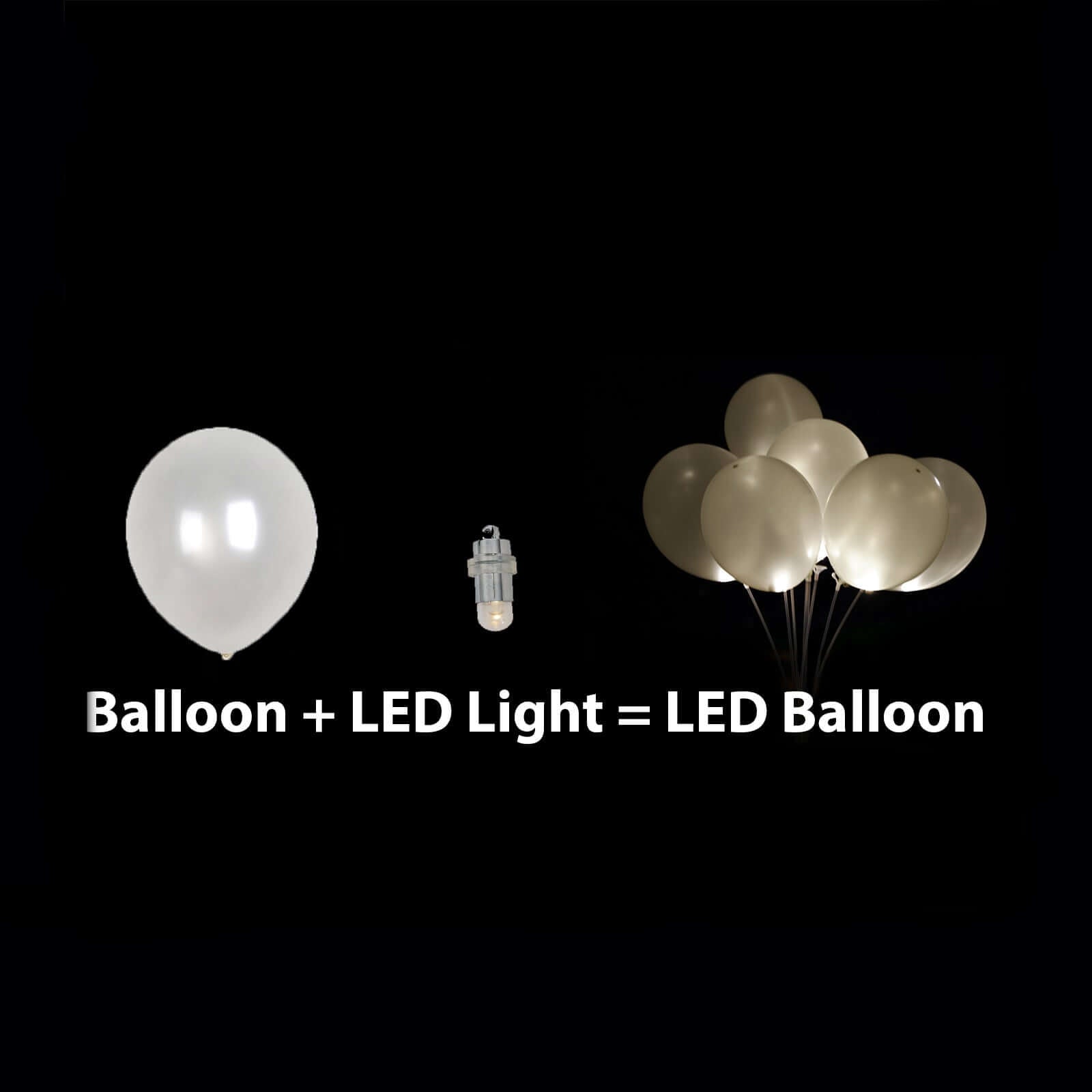 12 - Pack Balloon Lights Bullet Design White - Waterproof LED Centerpiece Filler Lights - Linen Luxes