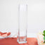 12 - Pack Glass Cylinder Vases Square Clear - Durable Heavy Duty Floral Centerpieces for Weddings 14" - Linen Luxes