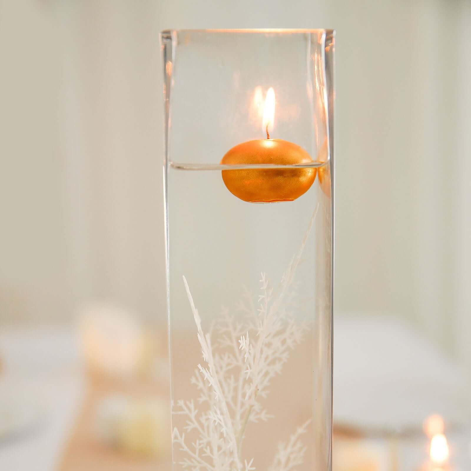 12 - Pack Glass Cylinder Vases Square Clear - Durable Heavy Duty Floral Centerpieces for Weddings 14" - Linen Luxes