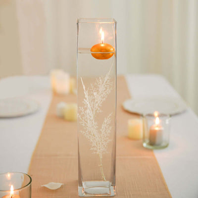 12 - Pack Glass Cylinder Vases Square Clear - Durable Heavy Duty Floral Centerpieces for Weddings 14" - Linen Luxes