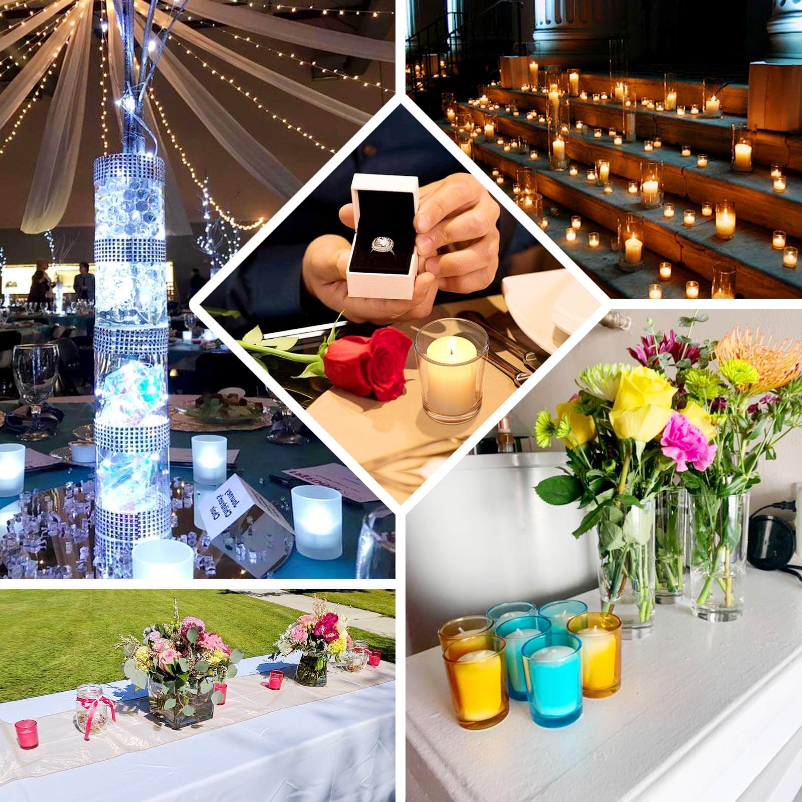 12 - Pack Glass Votive Candle Holders Frosted - Tealight Holder Set for Weddings and Events 2.5" - Linen Luxes