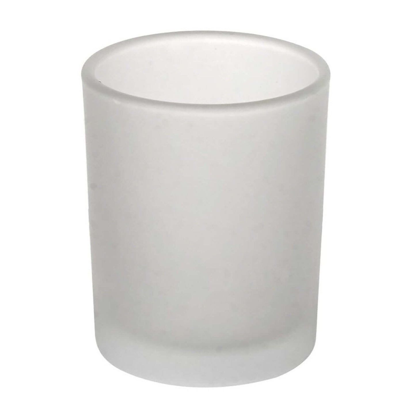 12 - Pack Glass Votive Candle Holders Frosted - Tealight Holder Set for Weddings and Events 2.5" - Linen Luxes