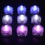 12 - Pack LED Lights Flower Design - Submersible Waterproof Light Blue Battery Operated - Linen Luxes