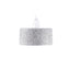 12 - Pack LED Tealight Candles Glitter Silver Design - Flameless Battery Operated Tea Lights - Linen Luxes