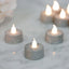 12 - Pack LED Tealight Candles Glitter Silver Design - Flameless Battery Operated Tea Lights - Linen Luxes