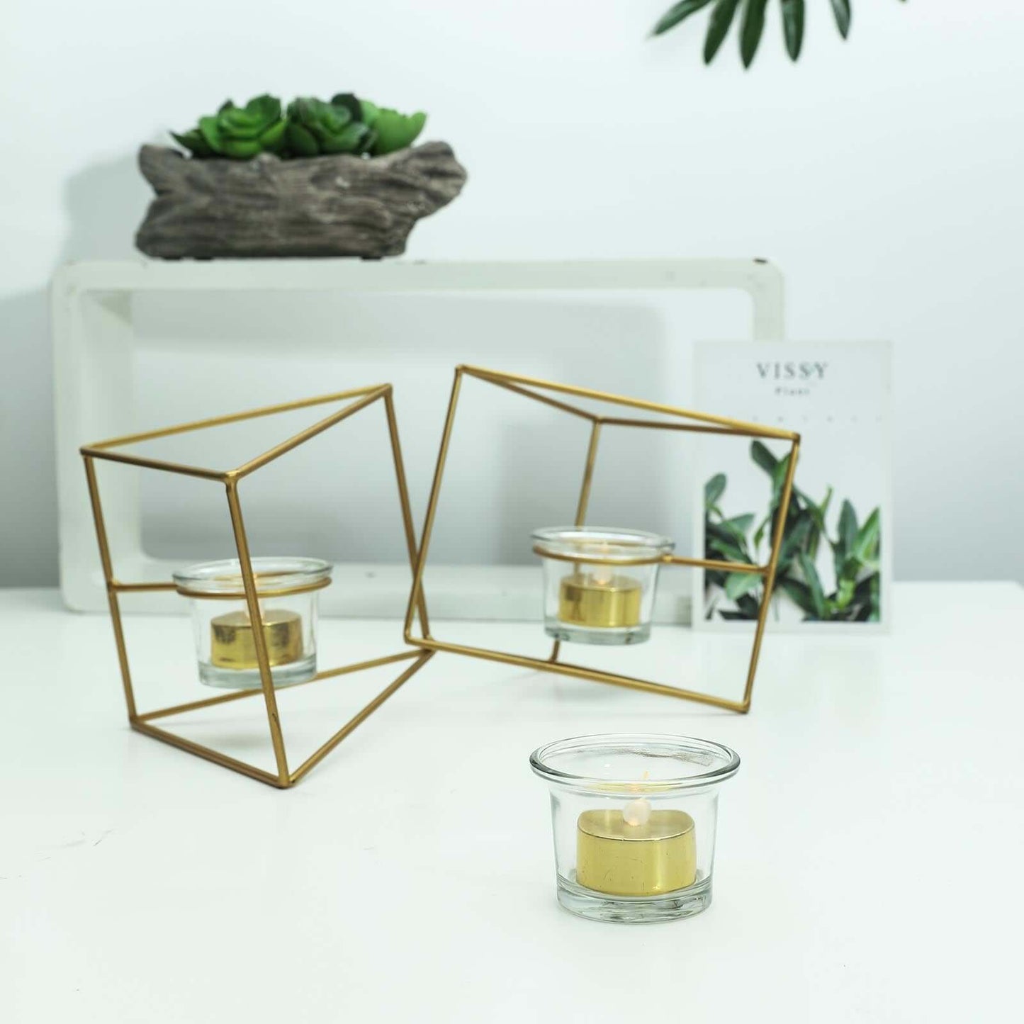 12 - Pack LED Tealight Candles Metallic Gold Design - Reusable Flameless Battery Operated Lights - Linen Luxes