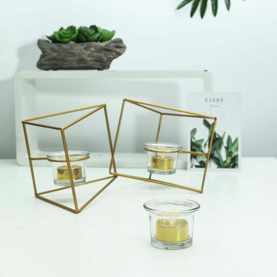 12 - Pack LED Tealight Candles Metallic Gold Design - Reusable Flameless Battery Operated Lights - Linen Luxes