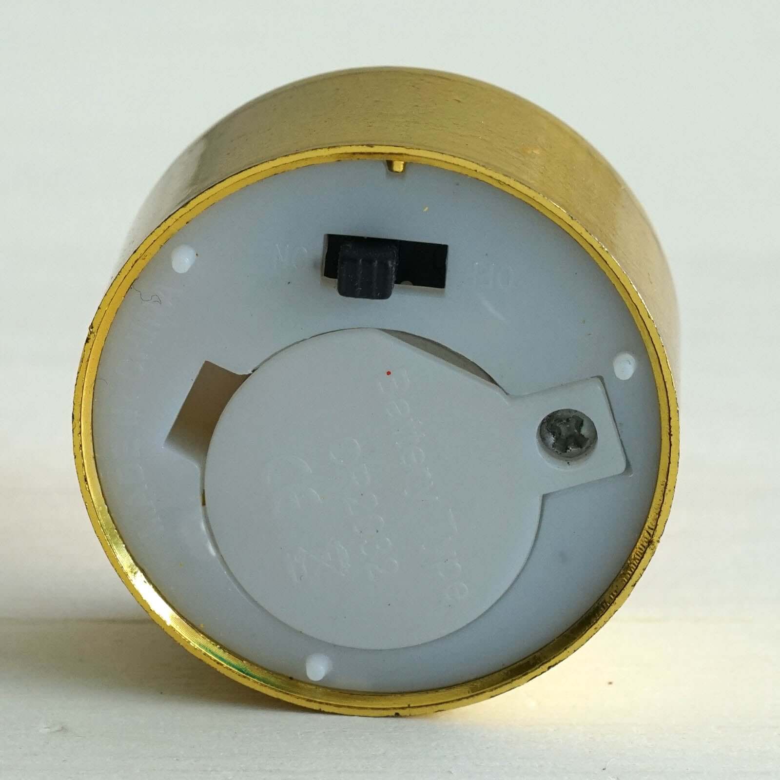 12 - Pack LED Tealight Candles Metallic Gold Design - Reusable Flameless Battery Operated Lights - Linen Luxes