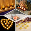 12 - Pack LED Tealight Candles Metallic Gold Design - Reusable Flameless Battery Operated Lights - Linen Luxes