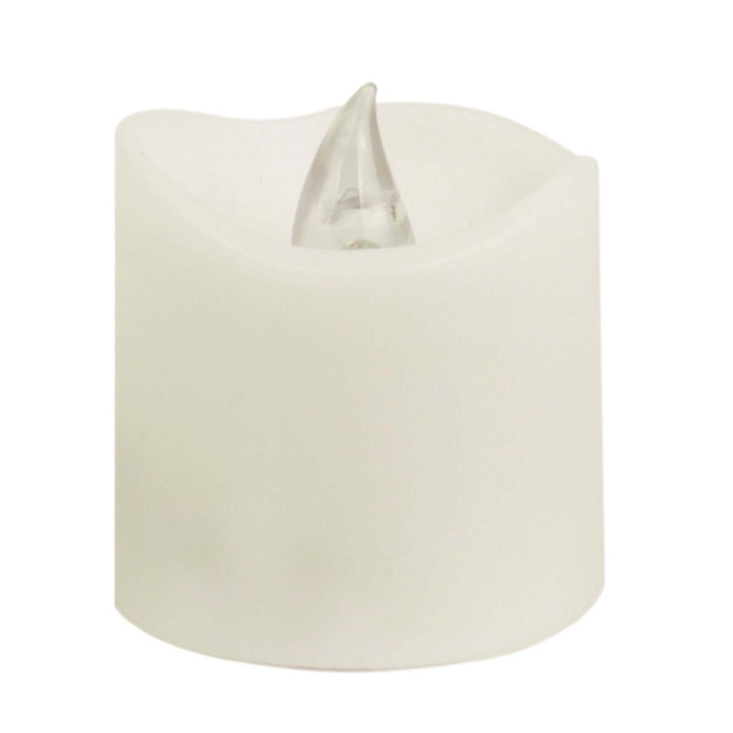 12 - Pack LED Tealight Candles Mini Votive White Design - Battery Operated Flameless Lighting - Linen Luxes