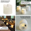 12 - Pack LED Tealight Candles Mini Votive White Design - Battery Operated Flameless Lighting - Linen Luxes
