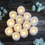 12 - Pack LED Votive Candles Classic White Design - Reusable Flameless Battery Operated Lights - Linen Luxes