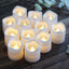 12 - Pack LED Votive Candles Classic White Design - Reusable Flameless Battery Operated Lights - Linen Luxes