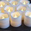 12 - Pack LED Votive Candles Classic White Design - Reusable Flameless Battery Operated Lights - Linen Luxes