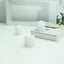 12 - Pack LED Votive Candles Classic White Design - Reusable Flameless Battery Operated Lights - Linen Luxes