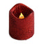 12 - Pack LED Votive Candles Glittered Red Design - Reusable Flameless Battery Operated Lights - Linen Luxes
