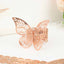 12-Pack Paper Napkin Rings Laser Cut Butterfly Metallic Rose Gold - Decorative Serviette Holders