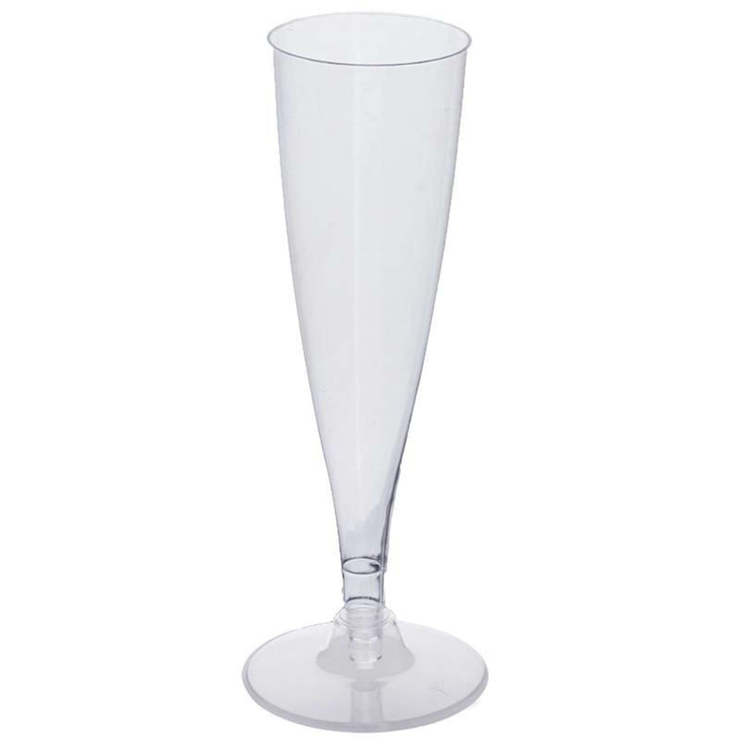 12 - Pack Plastic Champagne Flutes Hollow Stem Clear - Lightweight Disposable Glasses for Toasts 5oz - Linen Luxes