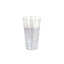 12 - Pack Plastic Party Cups Clear Silver Glitter - Durable Disposable Tumblers for Drinks 17oz 6" - Linen Luxes