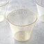 12 - Pack Plastic Party Glasses Gold Glittered - Sparkly Disposable Cups for Events 9oz - Linen Luxes