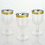 12 - Pack Plastic Short Stem Wine Glasses Clear/Gold Rim - Stylish Disposable Drinkware 6oz - Linen Luxes