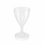 12 - Pack Plastic Wine Glasses Clear Short Hollow Stem - Stylish Disposable Cups for Wine 6oz - Linen Luxes