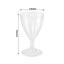 12 - Pack Plastic Wine Glasses Clear Short Hollow Stem - Stylish Disposable Cups for Wine 6oz - Linen Luxes