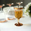 12 - Pack Plastic Wine Glasses Clear with Rose Gold Rim - Classy Disposable Cups with Detachable Base for Weddings & Special Occasions 6oz - Linen Luxes