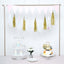 12 Pack Pre - Tied Gold Paper Fringe Tassels With Garland String, Hanging Streamer Banner - Linen Luxes