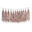 12 Pack Pre-Tied Rose Gold Paper Fringe Tassels With Garland String, Hanging Streamer Banner