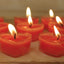 12 - Pack Tealight Candles Heart Shaped Design Red - Valentines Decor for Romantic Settings Mini - Linen Luxes