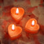 12 - Pack Tealight Candles Heart Shaped Design Red - Valentines Decor for Romantic Settings Mini - Linen Luxes