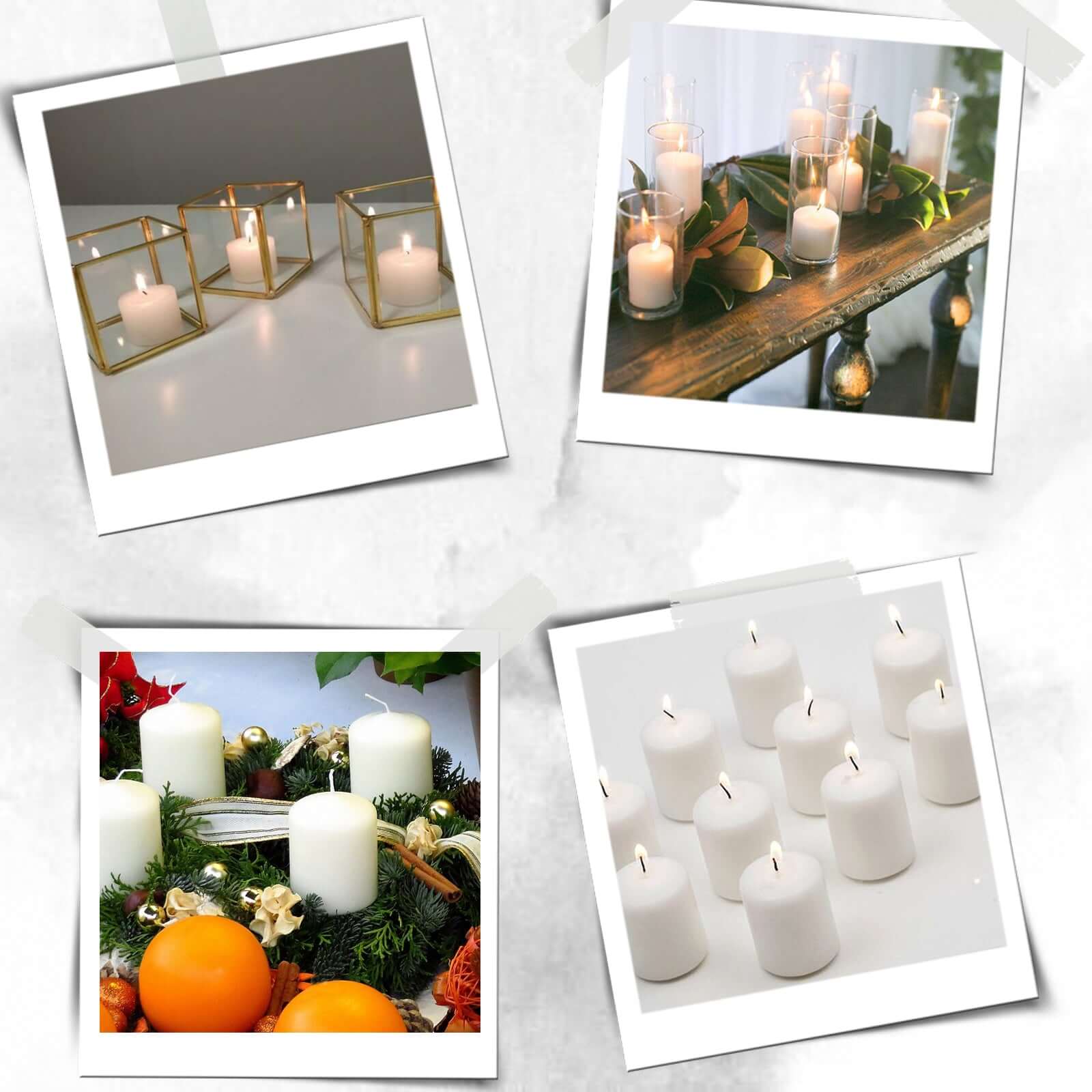 12 - Pack Votive Candles Mini Design White - Multi - Purpose Candle Decor for Events 2" - Linen Luxes