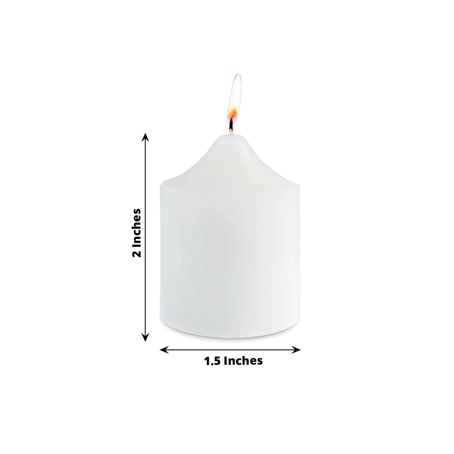 12 - Pack Votive Candles Mini Design White - Multi - Purpose Candle Decor for Events 2" - Linen Luxes