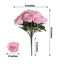12" Pink Artificial Velvet - Like Rose Flower Bouquet - Linen Luxes