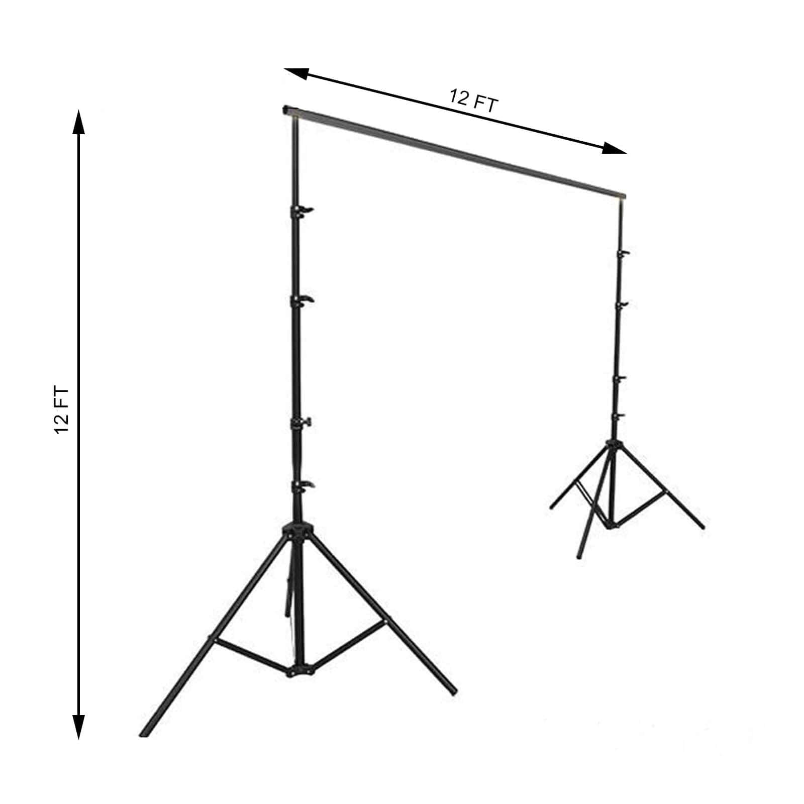 12ft Metal DIY Adjustable Heavy Duty Portable Photo Backdrop Stand Kit - Linen Luxes
