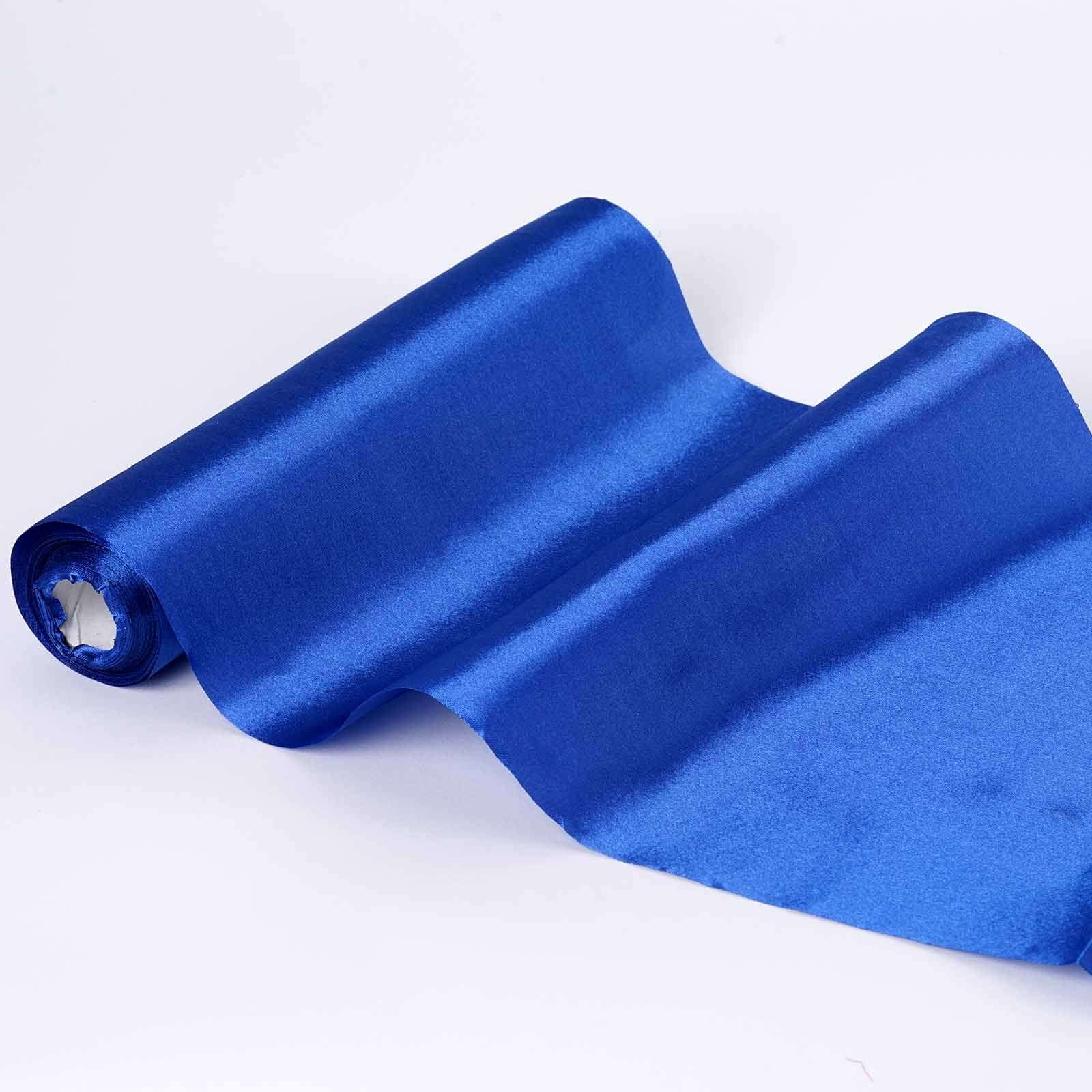 12"x10 Yards Royal Blue Satin Fabric Bolt, DIY Craft Wholesale Fabric - Linen Luxes