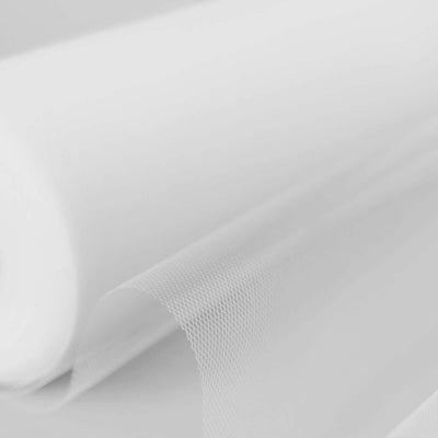 12"x100 Yards White Tulle Fabric Bolt, Sheer Fabric Spool Roll For Crafts - Linen Luxes